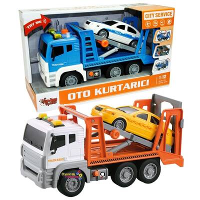 Oyuncak Kamyon Sürtmeli Sesli Işıklı Oto Kurtarıcı 1:12g - 1