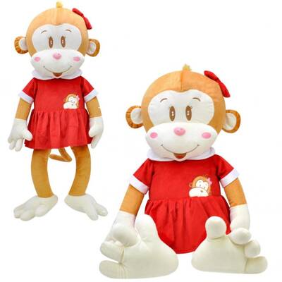 Oyuncak Kız Peluş Maymun Cuci 100 cm - 1