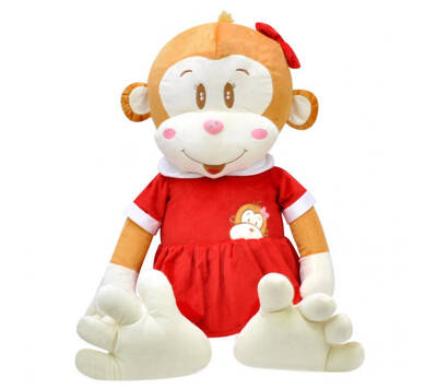 Oyuncak Kız Peluş Maymun Cuci 100 cm - 4