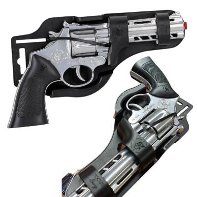 Oyuncak Mantar Kapsül Atan Komple Metal Tabanca Silah 25 Cm Focus Bang No:017 Gümüş Renk - 1