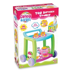 Oyuncak Mutfak Seti Candy Çay Servis Arabası Tekerlekli - 3