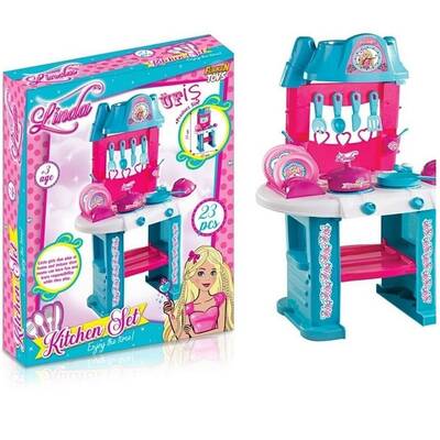 Oyuncak Mutfak Seti Linda Kitchen Büyük Mutfak Seti 23 Parça Set - 1
