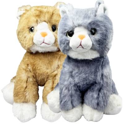 Oyuncak Oturan Peluş Kedi 23 Cm Asortili Ürün - 1