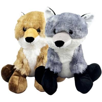 Oyuncak Oturan Peluş Tilki 23 Cm Asortili - 1