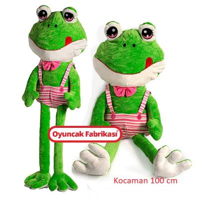 Oyuncak Peluş Kurbağa 100 Cm Yeşil (1 Metre ) - 1