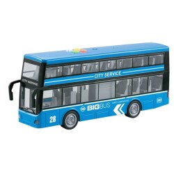 Oyuncak Sürtmeli Sesli Işıklı Çift Katlı Turist Otobüsü 1:16 Ölçek - Vardem Oyuncak