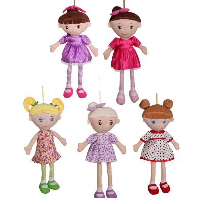 Oyuncak Yeni Model Tatlı Kızlar Elbiseli Bez Bebek 50 Cm - 1