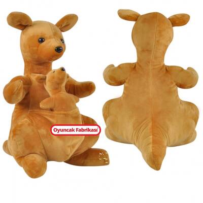 Peluş Oyuncak Kanguru Yavrulu 40 Cm - 2