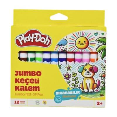 Play Doh 12'li Jumbo Keçeli Kalem 6 MM - 1