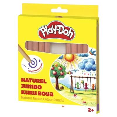Play Doh Naturel Üçgen Jumbo Kuru Boya 12 Renk - 1
