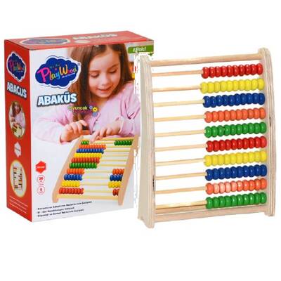 Play Wood Eğitici Ahşap Abaküs 6 Renk - 1