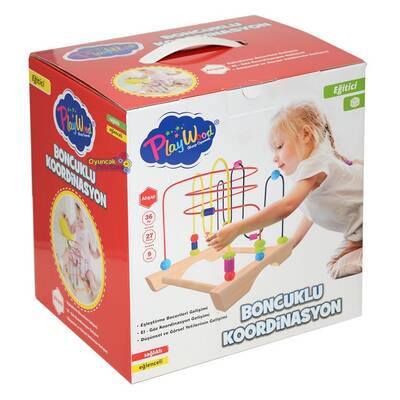 Play Wood Eğitici Ahşap Boncuklu Koordinasyon Oyunu 27 Parça - 1