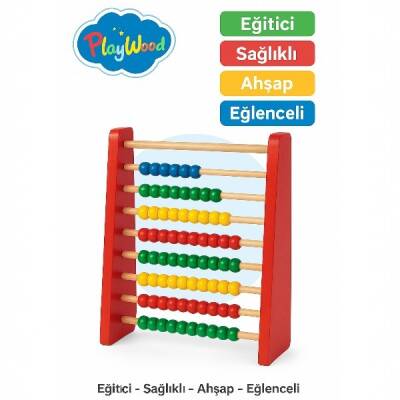 Play Wood Eğitici Ahşap Renkli Abaküs - 1