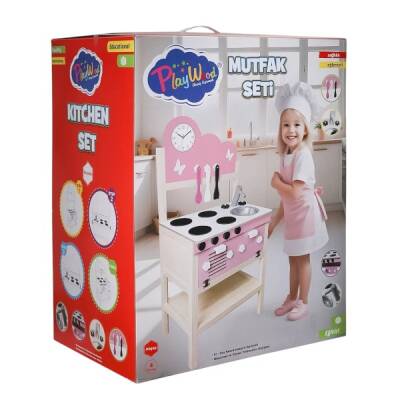 Play Wood Oyuncak Ahşap Mutfak Seti Kitchen Set - 1