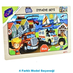 PlayWood Ahşap Eğitici İtfaiye Seti Puzzle 20 Parça - 1