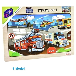 PlayWood Ahşap Eğitici İtfaiye Seti Puzzle 20 Parça - 2