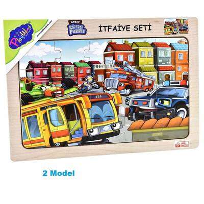 PlayWood Ahşap Eğitici İtfaiye Seti Puzzle 20 Parça - 3