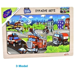 PlayWood Ahşap Eğitici İtfaiye Seti Puzzle 20 Parça - 4