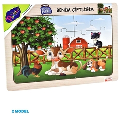 PlayWood Ahşap Eğitici Puzzle Çiftlik Hayvanları 20 Parça - 2