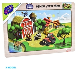 PlayWood Ahşap Eğitici Puzzle Çiftlik Hayvanları 20 Parça - 4