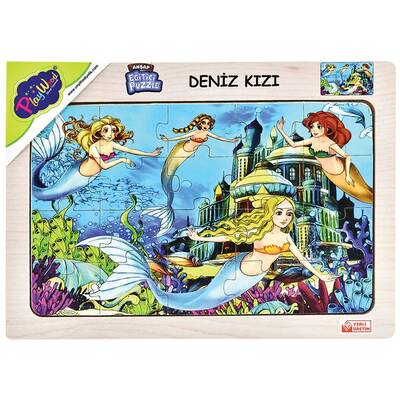 PlayWood Ahşap Eğitici Puzzle Deniz Kızı 20 Parça - 3