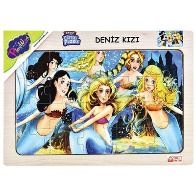 PlayWood Ahşap Eğitici Puzzle Deniz Kızı 20 Parça - 4