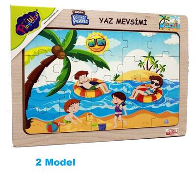 PlayWood Ahşap Eğitici Puzzle Yaz Mevsimi 20 Parça 4 Model - 3