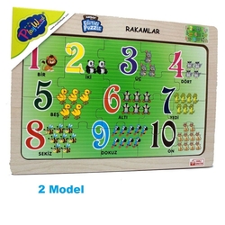 PlayWood Eğitici Ahşap Puzzle 20 Parça Rakamlar ve Harfler 4 Model - 2