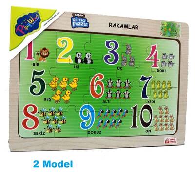 PlayWood Eğitici Ahşap Puzzle 20 Parça Rakamlar ve Harfler 4 Model - 2