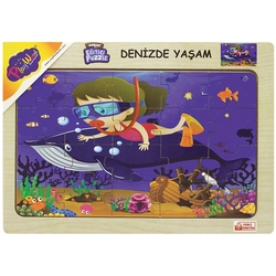 PlayWood Eğitici Ahşap Puzzle Denizde Yaşam 20 Parça - 4