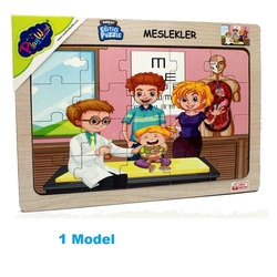 PlayWood Eğitici Ahşap Puzzle Meslekler 20 Parça - 2