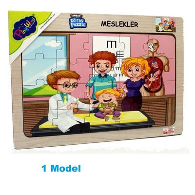 PlayWood Eğitici Ahşap Puzzle Meslekler 20 Parça - 2