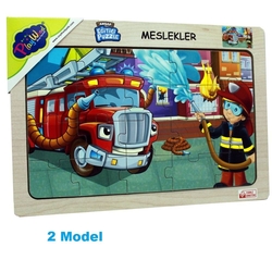 PlayWood Eğitici Ahşap Puzzle Meslekler 20 Parça - 3
