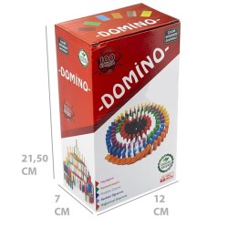Renkli Ahşap Domino Oyunu 100 Parça - Oem