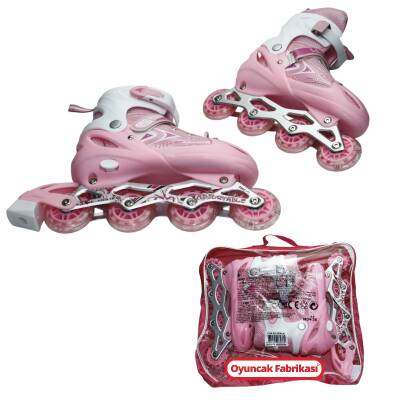 39-43 Numara 2in1 Paten (Alıştırma IşıklıVe Sıralı) Pembe - 1