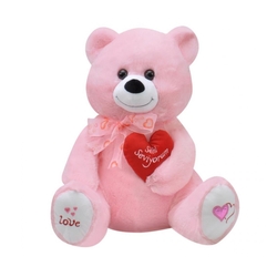 Selay Oyuncak Fularlı Kalpli Love Peluş Ayıcık 60 Cm 4 Renk - 3