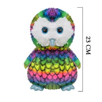 Selay Oyuncak Renkli Peluş Baykuş 23 Cm - 3