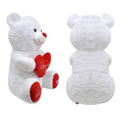Selay Peluş Ayıcık 3 Kalpli Ayıcık 65 Cm 4 Farklı Renk - 2