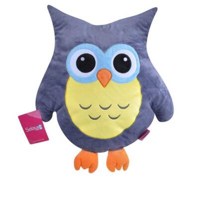 Selay Peluş Baykuş Figürlü Yastık 35 Cm - 1