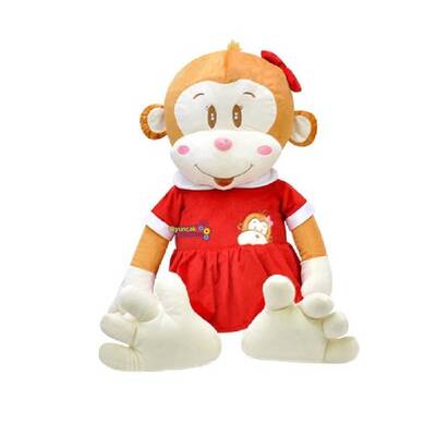 Selay Peluş Oyuncak Maymun Didi 105 Cm Büyük Boy Tişörtlü - 1