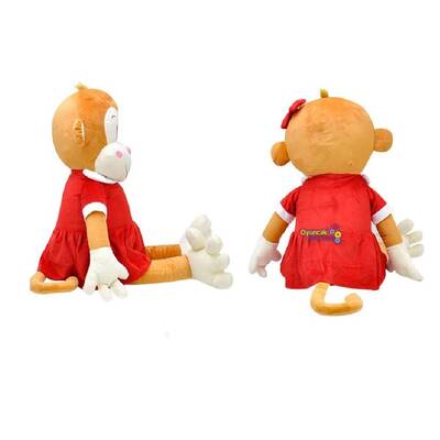 Selay Peluş Oyuncak Maymun Didi 105 Cm Büyük Boy Tişörtlü - 4
