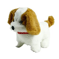 Sesli Hareketli Yürüyen Peluş Köpek 16 Cm | Havlama Sesli Yumuşak Oyuncak Köpek - 3