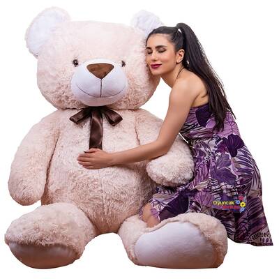 Sevimli Yorgun Peluş Ayı 1.5 Metre Mega Boy Kocaman Ayıcık - 6