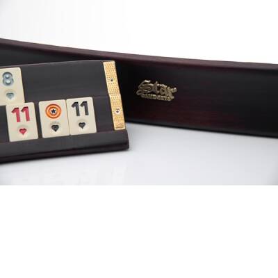 Star Premium Taşıma Çantalı Masif Ahşap Oval Okey Takımı Melamin Taşlı - 6