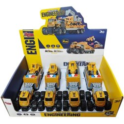 Sürtmeli İnşaat Araçları Taşıyan Tır Die-Cast 4X4 - Vardem Oyuncak