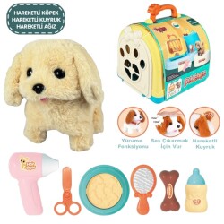 Taşıma Çantalı Pilli Yürüyen Sesli Peluş Köpek - Vardem Oyuncak