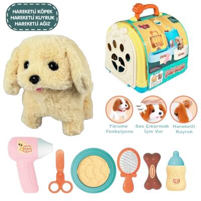 Taşıma Çantalı Pilli Yürüyen Sesli Peluş Köpek - 1