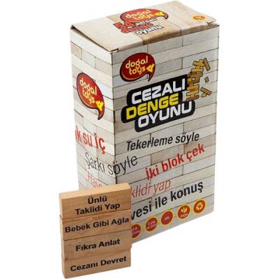 Tower Cezalı Ahşap Denge Oyunu 54'lü - 1