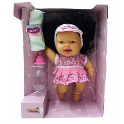 Türkçe Konuşan Altını Islatan Biberonlu Oyuncak Et Bebek Saçlı 25 Cm - 2