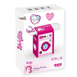 Unicorn Oyuncak Çamaşır Makinesi ve Ütü Seti Sesli Pembe - 2
